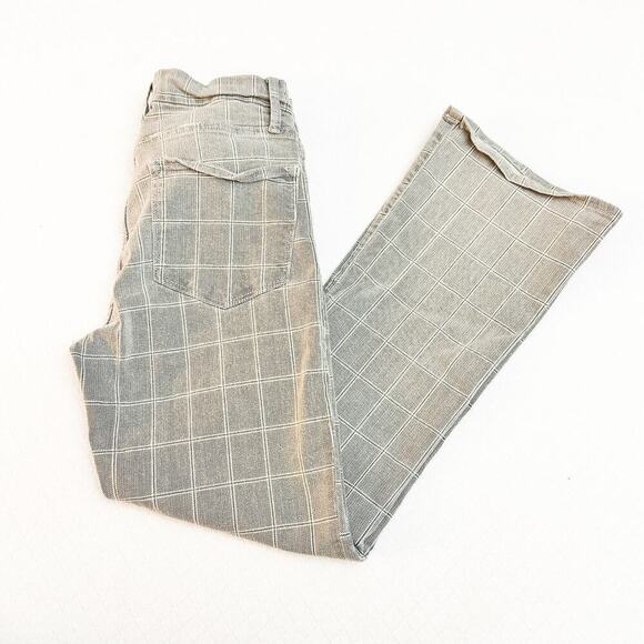 Frame Le Crop Mini Boot Pine Plaid Patterned Denim Jeans Size 26 - Picture 10 of 10